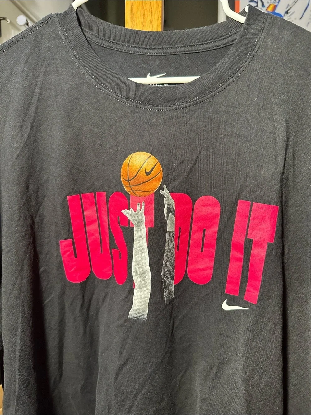 Nike Black Tee with Pink 